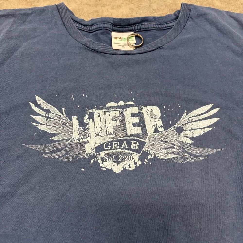 American-vintage Men's Blue and Navy T-shirt